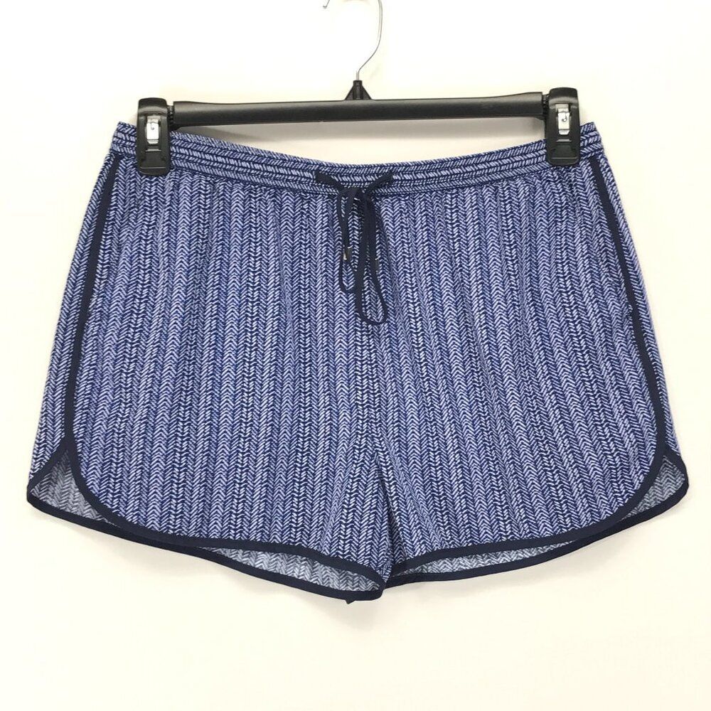 GAP Sunkissed Printed Shorts Women's Small Tie-Front Blue Print Viscose Summer